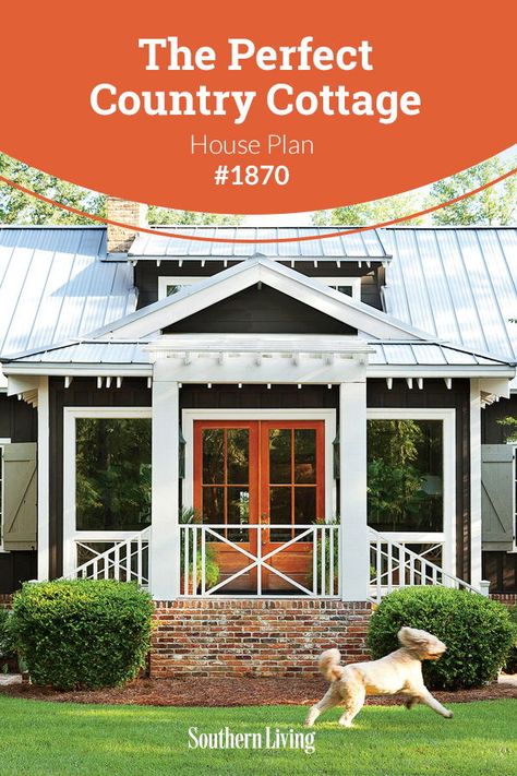 Farmdale Cottage James Farmer, Cottage Millwork, Lake Cottage Plans, Low Country Cottage House Plans, Southern Living House Plans Cottage, Farmdale Cottage, Southern Living House Plans Farmhouse, Southern Farm House, Southern Living Cottage