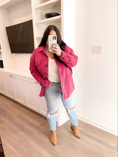 Hot Pink Shacket Outfit, Pink Shacket Outfit Women, Pink Shacket Outfit, Shacket Corduroy, Shacket Outfit Women, Pink Shacket, Corduroy Shirt Jacket, Shacket Outfit, Corduroy Shacket