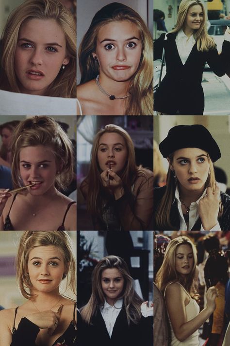 Cher in Clueless Cher Howoritz Aesthetic, Cher Horowitz Lifestyle, Cher Makeup Clueless, Cher Astethic, Cher Hairstyles Clueless, Cher Horowitz Makeup, Cher Aesthetic Clueless, Clueless Hairstyles, Cher Clueless Hair