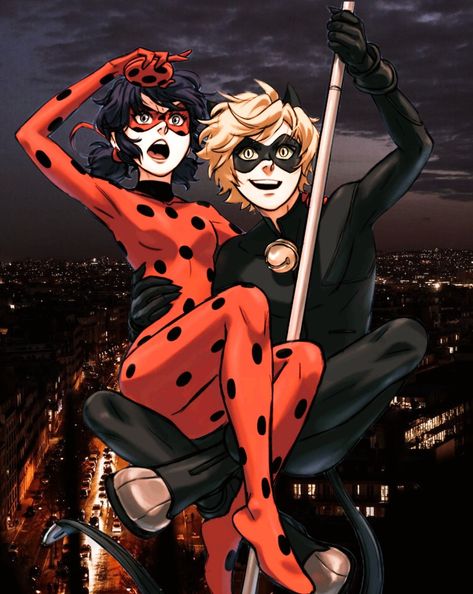 Pretty Cartoon Characters, Miraculous Fanart, Mlb Comics, Catnoir And Ladybug, Marinette Et Adrien, Lady Noir, Ladybug Art, Miraculous Ladybug Oc, Miraculous Wallpaper