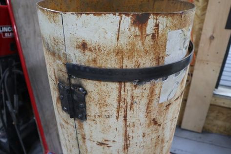 100 Lb Propane Tank Smoker Build : 10 Steps (with Pictures) - Instructables Propane Tank Smoker, Smoker Build, Hammer Handles, Smoked Meat, Bar Stock, Foot Print, Rain Gutters, Smoky Mountain, Build Something