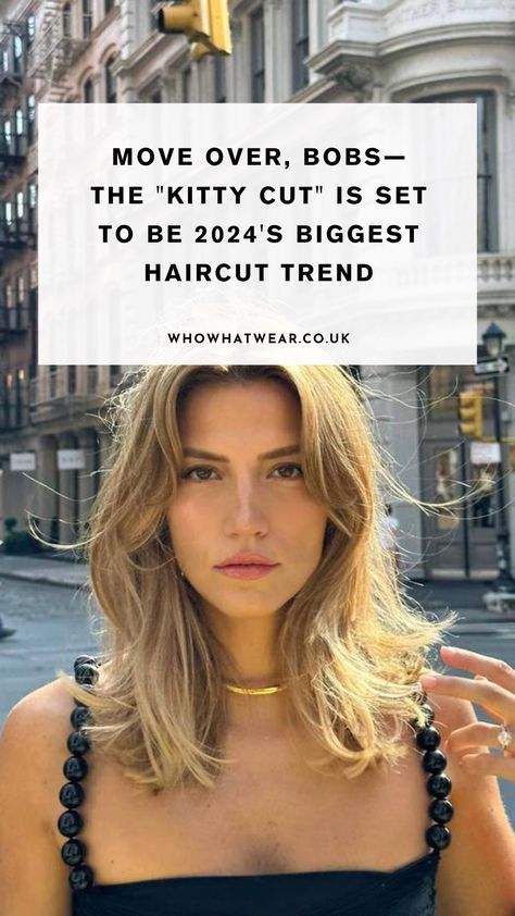 The Kitty Cut is trending. Read more on what the kitty cut haircut is, what to ask for in the salon and how to style the kitty cut at home. Hot Haircuts, New Hairstyle, Trending Haircuts, Cool Haircuts, Short Haircuts, Short Hair Cuts For Women, French Manicure, Ponytail Hairstyles, Womens Haircuts