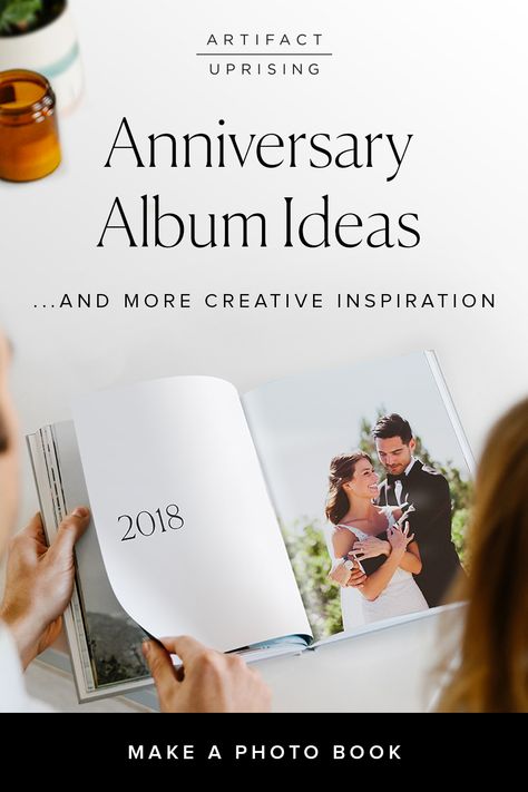 Commemorate an anniversary, whether for a wedding or another life milestone, with a DIY anniversary album. Those meaningful moments along the way deserve a permanent place in print, and to help get you started, here's 20 creative themes, including anniversary album ideas, layouts, and even more inspiration for your photo creation. Anniversary Photo Book Ideas, Anniversary Album Ideas, Anniversary Photo Album Ideas, Anniversary Book Ideas Scrapbook, Anniversary Photo Book, Paperwork Organization, Anniversary Quotes For Couple, Make A Photo Book, Anniversary Photo Album