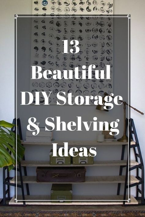 13 Beautiful DIY Storage & Shelving Ideas - Give your shelving a lovely update with these 13 gorgeous upcycled shelving projects. #diy #shelving #storage #diystorage #shelving #diyshelving #diy #creative #upcycle Storage Shelving Ideas, Shelf Makeover, Diy Shelving, Upcycle Storage, Shelving Storage, Shelving Ideas, Storage Shelving, Plastic Shelves, Led Color Changing Lights