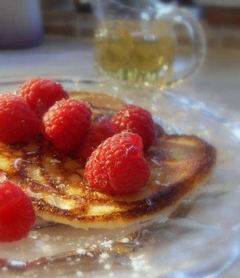 Fluffy Ricotta Pancakes Pancake Warmer, Ricotta Pancakes, Acacia Honey, The English Kitchen, Sweetened Whipped Cream, Lemon Icing, English Kitchen, English Kitchens, Fluffy Pancakes