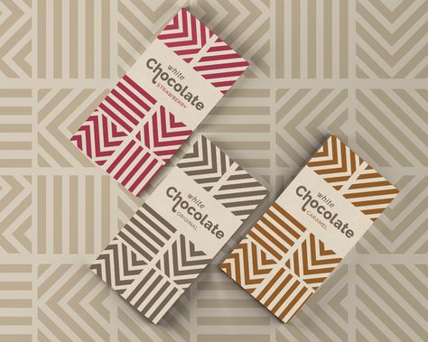 Chocolate packaging on Behance Packaging That Uses Patterns, Geometric Packaging, Chocolate Box Packaging Design, Packaging Pattern Design, Chocolate Package, Chocolate Box Design, Chocolate Box Packaging Design Creative, Bar Chocolate Packaging, Chocolate Bar Branding