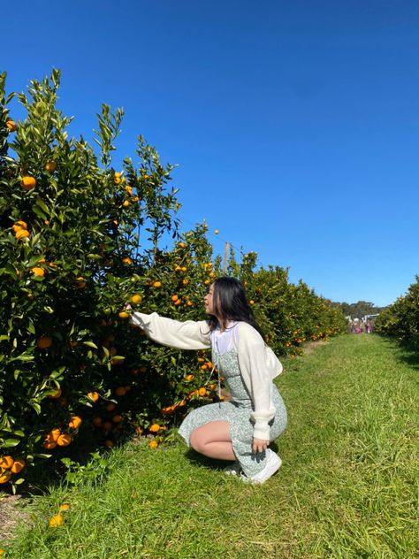 #fashion #fruitpicking #summer #spring #outfit #feminine #girly #poses #cottagecore #green #cute Fruit Picking Outfit, Girly Poses, Cottagecore Green, Outfit Feminine, Fruit Picking, Green Cute, Spring Outfit, Bucket List, Fruit