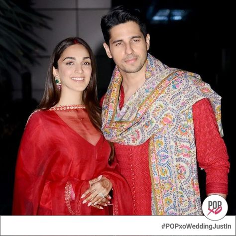 Sid and Kiara ki shadi will live in my mind for a long time. Their wedding photos were adorable and their first public appearance in Delhi reminded me of every newlywed couple ever! Kiara Advani And Sidharth Malhotra, Sid Kiara, Wedding Dress Bustle, Sidharth Malhotra, Celebrity Casual Outfits, Traditional Indian Outfits, Red Suit, Kiara Advani, Indian Wedding Outfits