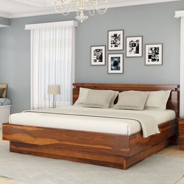 Rustic Solid Wood Platform Beds | Sierra Living Concepts Simple Wood Bed Frame, Simple Bed Designs, Platform Bed Designs, King Size Platform Bed, Wood Bed Design, Wood Platform Bed Frame, Bed Frame Design, Wooden Bed Design, Modern Platform Bed