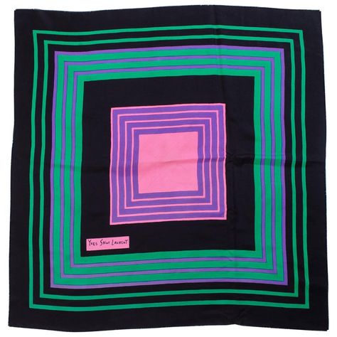 Tom Ford Gucci, Soft Accessories, Vintage Scarves, Pink Square, Josef Albers, Flower Scarf, Square Silk Scarf, Vintage Silk Scarf, Large Scarf