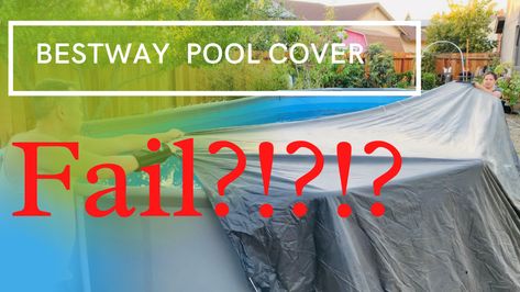 Install a pool cover the easy way Bestway Pool, Intex Pool, Diy Pool, Pool Cover, Above Ground Pool, The Worst, Pool