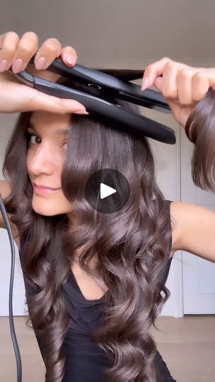 Curling your hair with the a straightener has really never looked this easy. 🖤  @anisasojka  #ghdchronos #ghdhair #ghd #hairgoals #ghdsouthafrica #curls | ghd | ghd · Original audio Brianna Joye, Hair With A Straightener, Way To Curl Your Hair, Curling Your Hair, Curls With Straightener, Curl Hair With Straightener, Awesome Hairstyles, Ghd Hair, Office Hairstyles