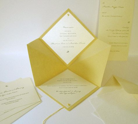 Origami Invitation, Origami Invitations, New Business Ideas, Fancy Folds, Fun Fold Cards, Folded Cards, Invitation Card, Paper Crafts Diy, Business Card Design