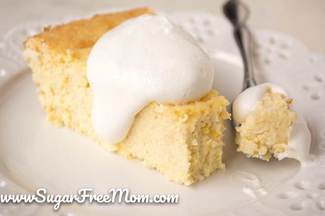 Sugar Free Crustless Coconut Custard Pie {Dairy Free, Gluten Free & Low Carb} Dairy Free Quiche, Pie Dairy Free, Quiche Cups, Dairy Free Cheesecake, Coconut Custard Pie, Coconut Pie, Dairy Free Gluten Free, Coconut Custard, Custard Recipes