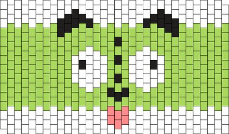 Kandi Patterns for Kandi Cuffs - Characters Pony Bead Patterns Invader Zim Kandi Pattern, Ladder Cuff Kandi Pattern, Gir Kandi Cuff Pattern, Kandi Cuff Designs, Gir Kandi Pattern, Gir Kandi, Kandi Templates, Braclet Templates, Kandi Patterns Templates