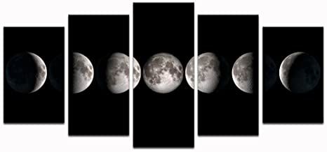 Amazon.com: sechars - Canvas Wall Art Prints The Moon Phases Pictures to Photo Paintings on Canvas Wall Art for Home Office Decorations, 5 Pieces Stretched Artwork Artwork Ready to Hang: Posters & Prints Moon Phases Pictures, Photo Paintings, The Moon Phases, Office Decorations, Moon Decor, Paintings On Canvas, Canvas Art Wall Decor, Moon Art, Wall Art For Home