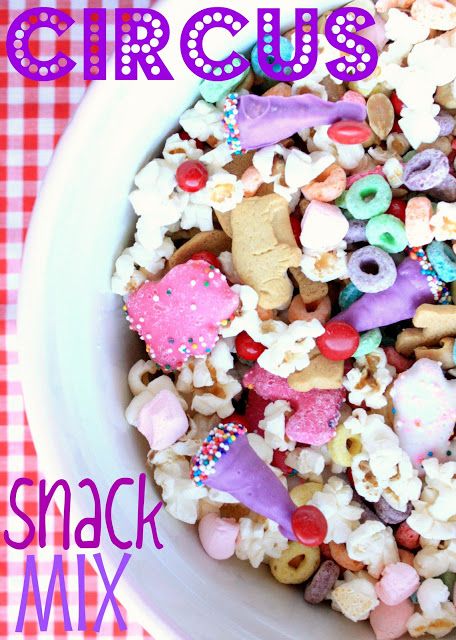 Snack Mix School Birthday Snacks, Sweet Snack Mix Recipes, Sweet Snack Mix, Puppy Chow Recipes, Birthday Snacks, Clown Nose, Preschool Snacks, Snack Mix Recipes, Cookie Pops