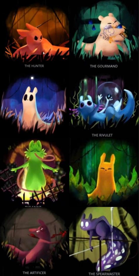 Rain World Official Art, Rain World Creatures, How To Draw Slugcat, Slug Cat Rain World Art, Slug Cat Rain World, Rain World Slugcat Oc, Rain World Slugcat Art, Rain World Gourmand, Spearmaster Rain World