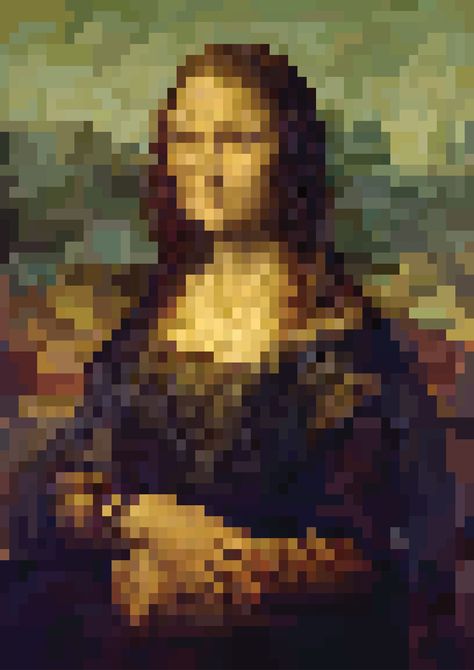 Pixel art of famous paintings. Painting Pixel Art, Pixel Art Painting, Minecraft Painting, Pixel Art Wallpaper, Famous Paintings, Art Wallpaper, Pixel Art, Minecraft, Art Painting