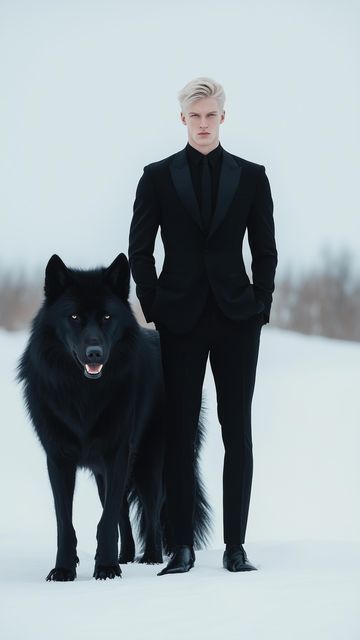 Alpha Male Aesthetic, Omegaverse Aesthetic, Black Wolf Aesthetic, Wolf Outfit, Wolf Aesthetic, Arte Viking, Gentleman Aesthetic, Dark Elegance, Gothic Fantasy Art