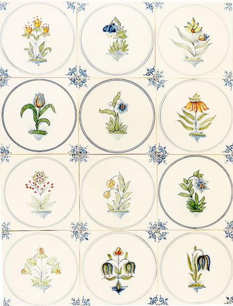 Dutch Tiles, Delft Tiles, Hand Painted Tiles, Root System, Painting Tile, Textile Patterns, Delft, In Bloom, Surface Pattern Design