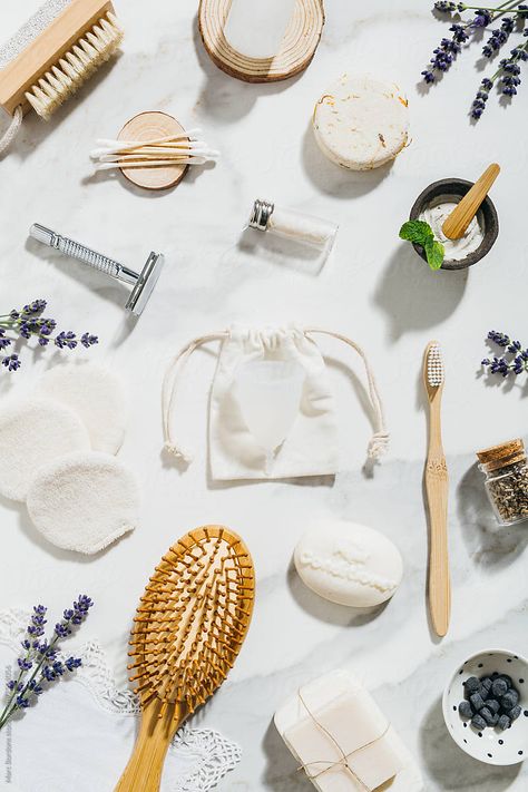 Zero Waste Products For Personal Care. | Stocksy United Low Waste Living, Zero Waste Bathroom, Zero Waste Products, Waste Free Living, Environmentally Friendly Living, Plastic Free July, Zero Waste Kitchen, Low Waste, Zero Waste Living