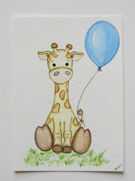 Cute for maybe a baby boy room Nursery Painting, Giraffe Drawing, Painting Nursery, Giraffe Painting, Nursery Paintings, A Giraffe, Children's Art, Childrens Art, 귀여운 동물