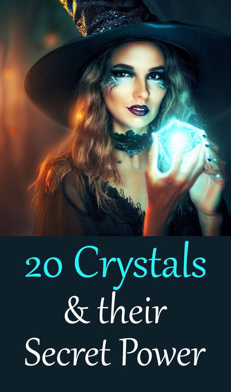 20 Crystals and their Secret Power Crystal Powers Magic, Protective Magic, Crystal Powers, Crystal Knowledge, Secret Energy, Witch Powers, Spiritual Things, Witchcraft Books, Witch Spirituality