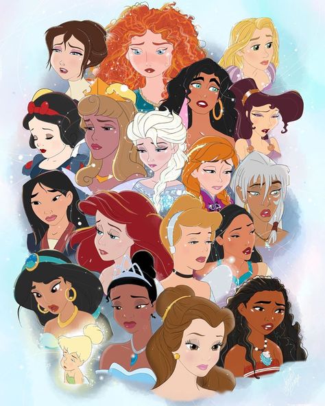 Anastacia Disney, Princesas Disney Anime, Punk Disney Princesses, The Disney Princesses, Sailor Princess, Desenhos Gravity Falls, All Disney Princesses, Princesses Disney, Disney Crossovers