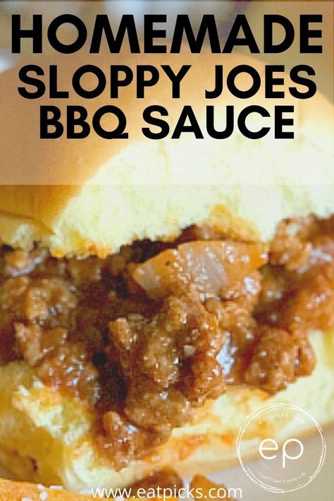 Homemade Sloppy Joes with bbq sauce are a classic treat to serve for an easy dinner. Ground beef with bbq sauce, ketchup & spices tastes great! #homemade #sloppyjoes #easyrecipe #dinner #bbqsauce #mealplanning #pantrymeals #beef #groundbeef Dinner Schedule, Bbq Sloppy Joes, Easy Dinner Ground Beef, Best Sloppy Joe Recipe, Back To School Dinner, Homemade Sloppy Joe Sauce, Dinner Ground Beef, Sloppy Joe Recipe Easy, Homemade Sloppy Joe Recipe