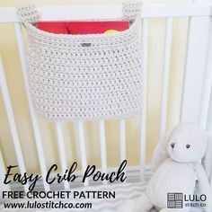 Organization Nursery, Crochet Bed, Crochet Basket Pattern Free, Crochet Baskets, Crochet Pouch, Pocket Storage, Nursery Organization, Pouch Pattern, Painting Flowers