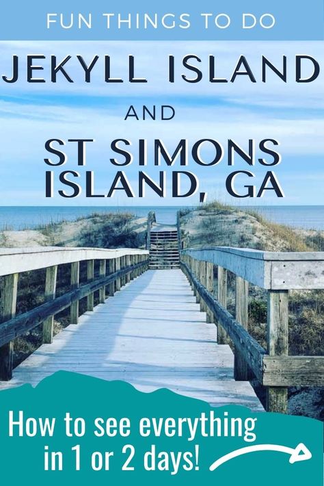 Planning a trip to the Georgia Shore? Where is Jekyll Island? How close is it to St. Simons Island? What are some fun things to do there? Get the answers to those questions, plus my best tips to help you plan your next trip to the Georgia Shore. This is your guide for seeing everything in Jekyll Island and Saint Simons Island in 1 day, 2 days, or a weekend! Georgia Islands, St Simons Island Georgia, Jekyll Island Georgia, Georgia Coast, Georgia Vacation, East Coast Road Trip, Jekyll Island, Georgia Travel, St Simons Island