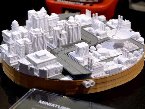 3D printed city 3d Printing Architecture, 3d Printing Art, 3d Printer Designs, 3d Printing Diy, 3d Cnc, 3d Printer Projects, 3d Printed Objects, 3d Printing Projects, Architecture 3d