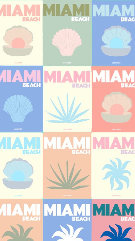 #miami #miamibeach #florida #aesthetic #wallpaper #background #miamiaesthetic #art Florida Aesthetic Wallpaper, Maimi Beach, Florida Aesthetic, Miami Night, Scrapbook Book, Preppy Wallpaper, Miami Vice, Beach Wallpaper, Graphic Design Projects