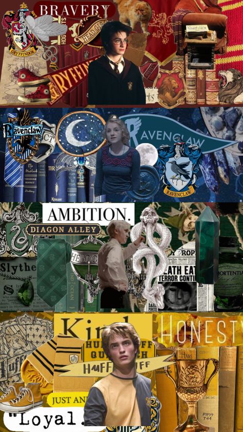 Harry Potter has a special place in my heart #harry potter#gryffindor#slytherin#hufflepuff#ravenclaw#harry#luna#cedric#draco#weloveharrypotter#hogwarts Slytherin Gryffindor Hufflepuff Ravenclaw, Harry Potter Hufflepuff Characters, Harry Potter Houses Aesthetic, Remo Lupin, Slytherin And Ravenclaw, Hufflepuff Characters, Ravenclaw And Slytherin, Ravenclaw Gryffindor, House Logos