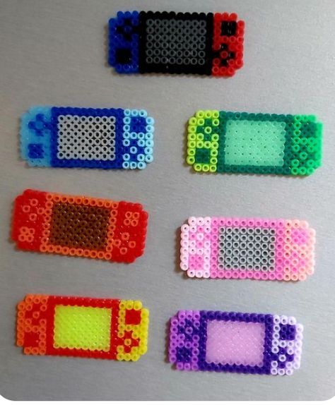 Fuse Beads Ideas Cute And Easy, Nintendo Switch Perler Beads, Pearl Or Bead Designs, Pixel Beads Pattern, Cute Pearler Bead Designs, Hama Beads Easy, Iron Beads Ideas Cute, Pyssla Ideas Cute, Pyssla Ideas Easy