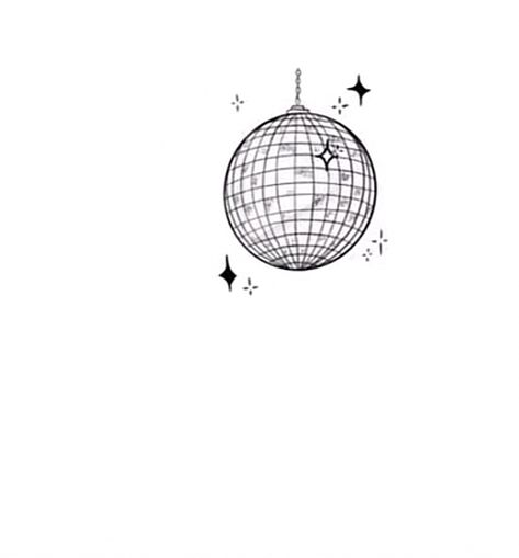 Mirrorball Tattoo Design, Mirrorball Sketch, Fine Line Disco Ball Tattoo, Mirrorball Tattoo Minimalist, Serotonin Aesthetic, Disco Ball Drawing, Mirrorball Tattoo, Disco Ball Tattoo, Vinyl Record Art Ideas