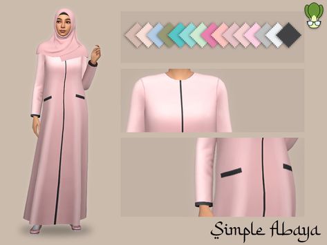 The Sims Resource - Simple Abaya #4 Sims 4 Niqab Cc, Sims 4 Abaya Cc, Hijabi Sims 4 Cc, Sims 4 Muslim Cc, Sims 4 Modest Cc, Sims 4 Hijab Cc, Sims Outfits, Simple Abaya, Cc Sims4