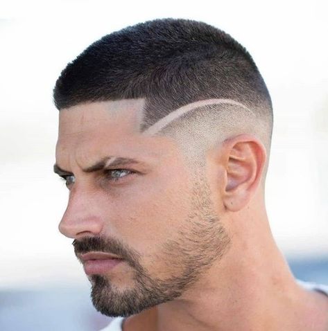 Hard Part Haircut, Haircut Designs For Men, Popular Mens Haircuts, Boy Haircuts Short, Buzz Cut Hairstyles, Low Fade Haircut, Faded Hair, Haircut Designs, Men Haircut Styles