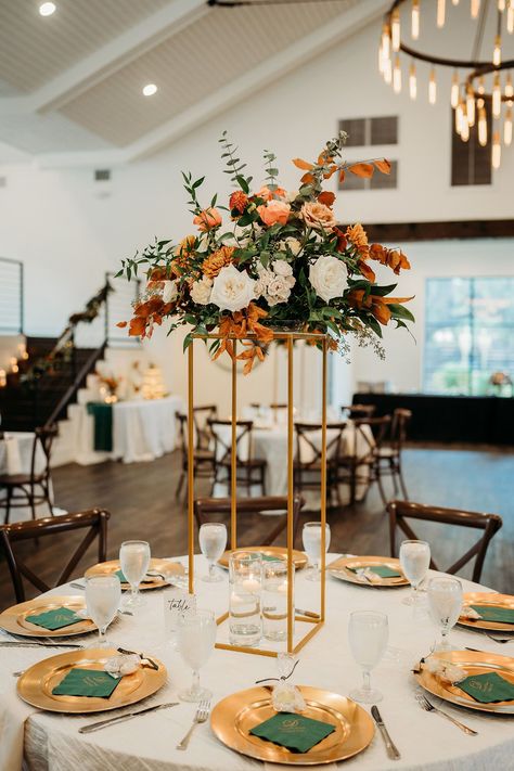 Fall Wedding Tall Centerpieces, Terracotta And Sage Wedding Centerpieces, Texas Themed Wedding, Terracotta Wedding Centerpieces, Italian Wedding Flowers, Orange And White Wedding, Texas Hill Country Wedding Venues, Color Palette Wedding, Boho Fall Wedding