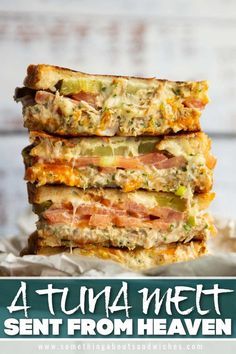 Panini Tuna Melt, Tuna Melt Recipe Sandwiches, Tuna Melt Sliders Recipe, Tuna Sandwiches Recipes Best, Easy Tuna Sandwich Recipes, Best Tuna Melt Recipe, Tuna Melts Sandwich, Tuna Melt Quesadilla, Cold Sandwiches Recipes