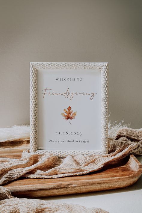 "Welcome to Thanksgiving! This festive sign is perfect for your Thanksgiving dinner. The vibrant colors and cheerful design will add a touch of cheer to your table. It's also great for welcoming guests, setting the mood for your holiday feast, or creating a special memory.  You can edit the font, font color, and text placement to better match your event.  You can try the demo with the link below.   * Try Demo * https://www.corjl.com/d/D68KB  *It is recommended to edit your templates on a computer. Editing from a cellphone or tablet is limited.*  * With the purchase you will receive *    The digital downloadable welcome sign.  -5x7\" -8 x 10\" -18 x 24\" -24 x 36\"  * How it works? * -Purchase the template. With your purchase, you will receive an email from Corjl with the invitation to edit Thanksgiving Welcome Sign, Friendsgiving Welcome Sign, Thanksgiving Themes, Friendsgiving Sign Up Sheet, Thanksgiving Family Wood Signs, Friends Giving Invite, Thanksgiving Fit, Friendsgiving Dinner Invitation, Thanksgiving Party Decorations