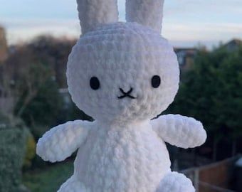 Miffy Inspired Bunny Rabbit Crochet Pattern PDF Amigurumi Crochet, Bunny Rabbit, Stuffed Animal, Crochet Pattern, Amigurumi, Crochet, Pattern, White