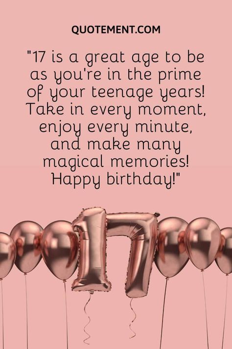 50 Fantastic Happy 17th Birthday Wishes To Inspire You Niece Birthday Quotes, 17th Birthday Quotes, 17th Birthday Wishes, Late Birthday Wishes, Birthday Wishes Pics, Happy Birthday 18th, Happy 17th Birthday, Old Birthday Cards