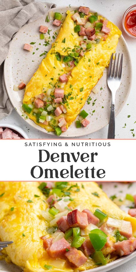 Easy Dinner Recipes Sheet Pan, Dinner Recipes Sheet Pan, Breakfast Omelette Recipe, Bacon Omelette, Denver Omelette, Ham And Cheese Omelette, Omlet Recipes, Omelette Recipe Easy, Pan Dinner Recipes