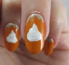 Pumpkin Pie Nail Designs, Pie Nails Art, Pumpkin Pie Nail Art, Pumpkin Pie Nails, Pie Nail Art, Pie Nails, Nails Pies, Nails Pumpkin, Pumpkin Spice Nails