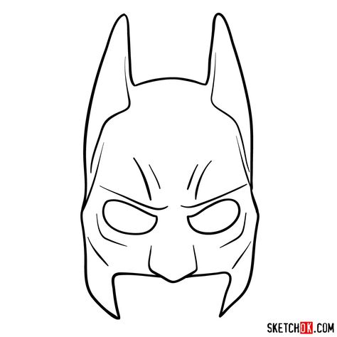 How to draw a Batman mask Batman Mask Drawing, Mask Drawing Ideas, Knight Mask, Black Panther Mask, Spider Man Mask, Easy Drawing Guides, Batman Cartoon, Batman Drawing, Batman Mask