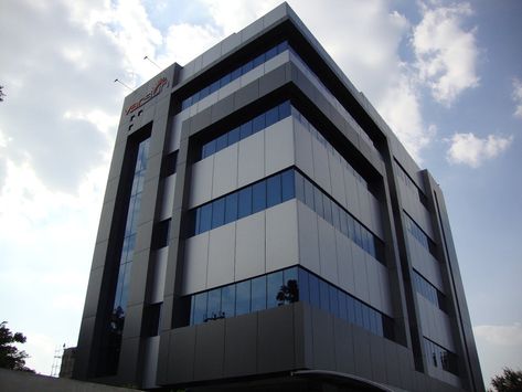 Acp cladding in Delhi, https://acpcladdingindelhi.wordpress.com/2015/04/26/aluminium-glass-structural-glazing-manufacturers-in-mumbai-nagpur-nashik-aurangabad-thane-pune-ratnagiri-vashi-maharashtra/ Acp Board Design, Gallery Facade, Acp Cladding, Composite Design, Pre Engineered Metal Buildings, Building Front Designs, Commercial Design Exterior, Cladding Design, Aluminium Cladding