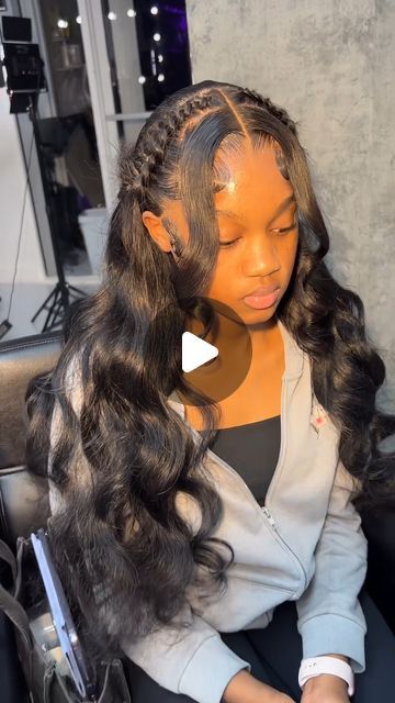 ULit Hair, Make U Lit on Instagram: "Ateeee so badddd😩😍😍 This is super cuteeee🫶🏾🫶🏾🔥🔥 Flawless work by @wickedstyless 🔥🔥 Click the link in my bio & follow @ulithaircompany for more hair inspiration! Website: http://www.ulithair.com #bodywave #bodywavehair #wavyhair #curls #bangs #fishtail #bodywavewig #hdlace #hdlacewig #frontalwigs #lacefrontwigs #wiginstall #lacewigs #frontalinstall #wigmaker #miamihairstylist #atlantahairstylist #wigsforblackwomen #naturalhairstyles #atlhairstylist #lacefrontalsewin #blackhairmag #atlfrontals #viral #explorepage #explore #blackgirlmagic #ulithair #ulitwig #ulithairwig" Fishtail Hairstyles Black Women, Fishtail On Wig, Wig Hairstyles Ideas Black Women Fishtail, Fish Tail Sew In, Hairstyles For Lace Fronts, Cute Sew In Styles, Brown Wig Install Hairstyles, Wig Hairstyles Fishtail Braid, Fluffy Fishtail Braid