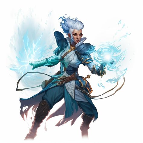 Storm Sorcerer Female, Dnd Tempest Cleric, Tempest Cleric Dnd, Storm Druid, Storm Genasi, Storm Sorcerer, Tempest Cleric, Dnd Subclasses, Water Genasi